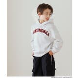 親子お揃い裏起毛刺繍ロゴパーカー キッズ | coca | 詳細画像9