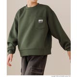 ［Khaki］ | ソフトスウェットネームポケットトップス  | coca