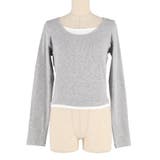 裏起毛レイヤード風リブトップス | coca | 詳細画像2