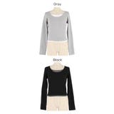 裏起毛レイヤード風リブトップス | coca | 詳細画像23