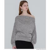 ［Gray］ | 微起毛オフショルダートップス | coca