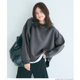 ［Charcoal］ | ソフトスウェット裾スリットプルオーパー | coca