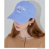 ［Blue］ | ウォッシュ加工ロゴ刺繍キャップ | coca