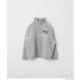 ハーフジップラインスウェットトップス | coca | 詳細画像15 