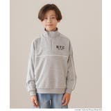 ［Gray］ | ハーフジップラインスウェットトップス | coca