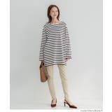 サイドジップ長袖ボーダープルオーバー | coca | 詳細画像13 