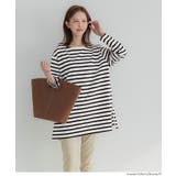 ［Black］ | サイドジップ長袖ボーダープルオーバー | coca