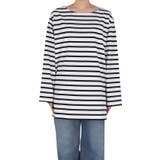 サイドジップ長袖ボーダープルオーバー | coca | 詳細画像4 