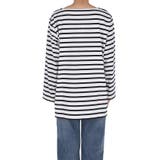 サイドジップ長袖ボーダープルオーバー | coca | 詳細画像6 