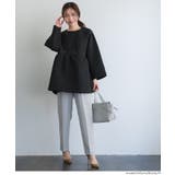 バウンススウェットフレアノーカラーダブルボタンコート | coca | 詳細画像11