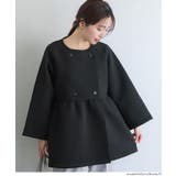 バウンススウェットフレアノーカラーダブルボタンコート | coca | 詳細画像14