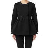 バウンススウェットフレアノーカラーダブルボタンコート | coca | 詳細画像3