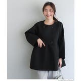 バウンススウェットフレアノーカラーダブルボタンコート | coca | 詳細画像10