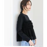 シルキータッチチュールドッキング長袖Tシャツ | coca | 詳細画像18