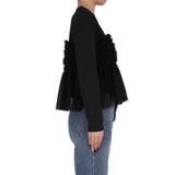 シルキータッチチュールドッキング長袖Tシャツ | coca | 詳細画像5