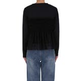 シルキータッチチュールドッキング長袖Tシャツ | coca | 詳細画像6