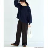 ［Brown］ | カットジョーゼットワイドパンツ | coca