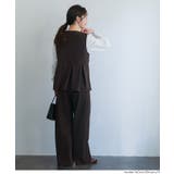 カットジョーゼットタックペプラムベスト | coca | 詳細画像15