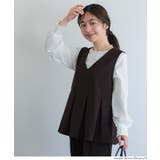 カットジョーゼットタックペプラムベスト | coca | 詳細画像16