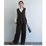 カットジョーゼットタックペプラムベスト | coca | 詳細画像17