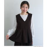 カットジョーゼットタックペプラムベスト | coca | 詳細画像19