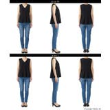 カットジョーゼットタックペプラムベスト | coca | 詳細画像20