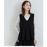 カットジョーゼットタックペプラムベスト | coca | 詳細画像8