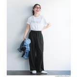 ［Black］ | ストレッチリブイージーパンツ | coca