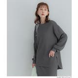 エンボスワイドラウンドトレーナー | coca | 詳細画像19 