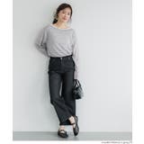 ワンショルダーシアー長袖Tシャツ レディース | coca | 詳細画像18 