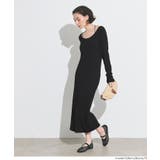 とろみリブUネックワンピース | coca | 詳細画像7