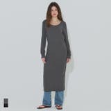 とろみリブUネックワンピース | coca | 詳細画像1