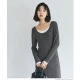 とろみリブレイヤードワンピース | coca | 詳細画像8