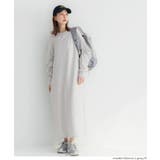 ［Lt.gray］ | ミニ裏毛長袖スウェットワンピース | coca