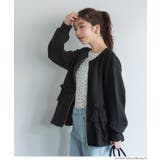 ソフトスウェット異素材フリルパーカー | coca | 詳細画像11 