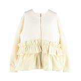 ソフトスウェット異素材フリルパーカー | coca | 詳細画像2 