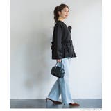 ソフトスウェット異素材フリルパーカー | coca | 詳細画像8 