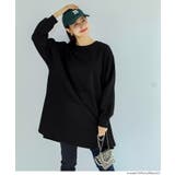 [Black] | エンボスフレアチュニックトップス | coca