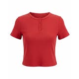 シンプルな着こなしが様になる、ヘンリーネックTシャツ | coca | 詳細画像4 