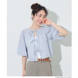 2WAYシアサッカーボリュームスリーブブラウス | coca | 詳細画像10