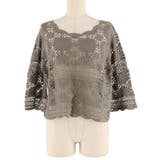 カギ編み5分袖プルオーバー レディース | coca | 詳細画像3 