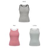 【OUT BRA】ボーダーボートネックタンクトップ | coca | 詳細画像21 