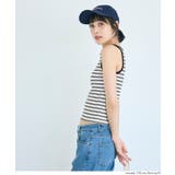 【OUT BRA】ボーダーボートネックタンクトップ | coca | 詳細画像9 