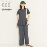 ライトエンボスペプラムオールインワン レディース | coca | 詳細画像1 