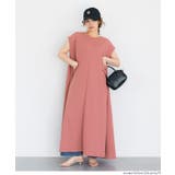 [Dk.Pink] | ライトエンボスマキシロールアップワンピース | coca