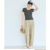 とろみUネックリブTシャツ | coca | 詳細画像11 