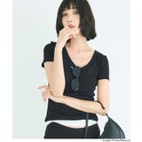 とろみUネックリブTシャツ | coca | 詳細画像8 
