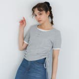 サイドギャザーレイヤードTシャツ | coca | 詳細画像1 