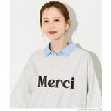 ミニ裏毛刺繍ロゴ5部丈ワイドスウェットTシャツ  | coca | 詳細画像12 