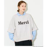 ミニ裏毛刺繍ロゴ5部丈ワイドスウェットTシャツ  | coca | 詳細画像8 